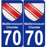 70 Mailleroncourt-Charette wappen aufkleber typenschild aufkleber stadt