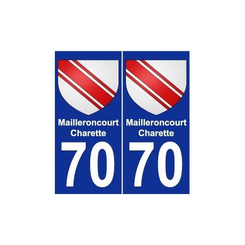 70 Mailleroncourt-Charette wappen aufkleber typenschild aufkleber stadt