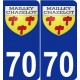 70 Mailley-et-Chazelot blason autocollant plaque stickers ville