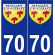 70 Mailley-et-Chazelot wappen aufkleber typenschild aufkleber stadt