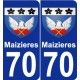 70 Maizieres blason autocollant plaque stickers ville