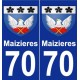 70 Maizieres blason autocollant plaque stickers ville