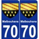 70 Malbouhans coat of arms sticker plate stickers city