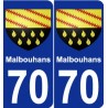70 Malbouhans stemma adesivo piastra adesivi città