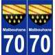 70 Malbouhans stemma adesivo piastra adesivi città
