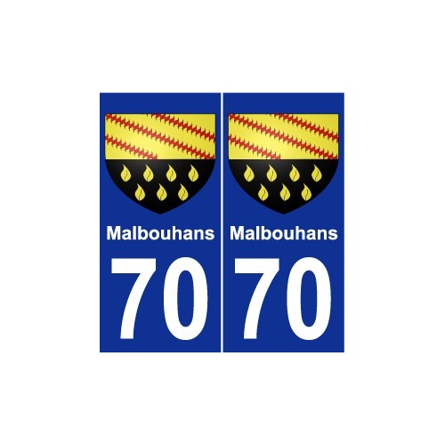 70 Malbouhans coat of arms sticker plate stickers city