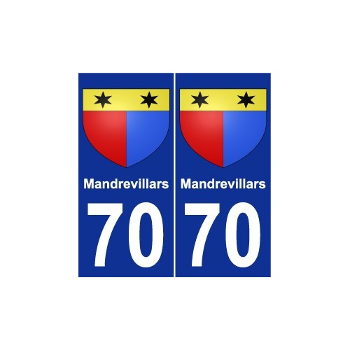70 Mandrevillars wappen aufkleber typenschild aufkleber stadt