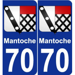 70 Mantoche blason autocollant plaque stickers ville