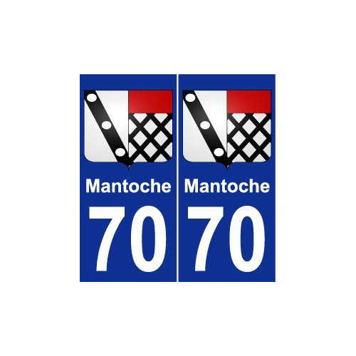 70 Mantoche blason autocollant plaque stickers ville