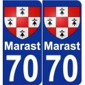 70 Marast blason autocollant plaque stickers ville