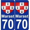 70 Marast stemma adesivo piastra adesivi città