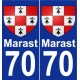 70 Marast blason autocollant plaque stickers ville
