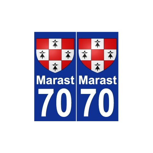70 Marast escudo de armas de la etiqueta engomada de la placa de pegatinas de la ciudad