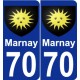 70 Marnay blason autocollant plaque stickers ville