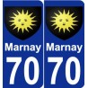 70 Marnay wappen aufkleber typenschild aufkleber stadt