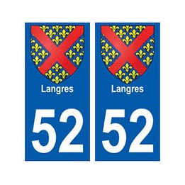 52 Langres blason autocollant plaque stickers ville