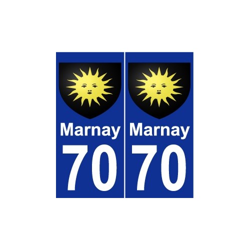 70 Marnay blason autocollant plaque stickers ville