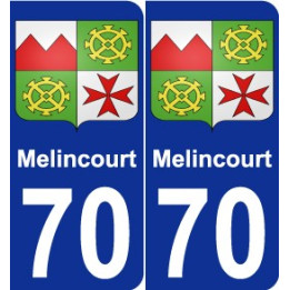 70 Melincourt coat of arms sticker plate stickers city