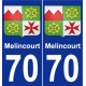 70 Melincourt coat of arms sticker plate stickers city