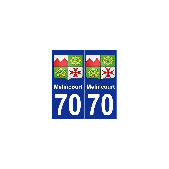 70 Melincourt escudo de armas de la etiqueta engomada de la placa de pegatinas de la ciudad