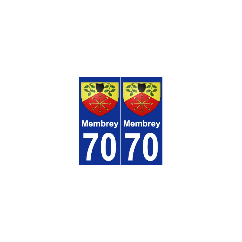 70 Membrey stemma adesivo piastra adesivi città