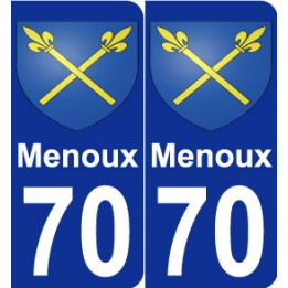 70 Menoux wappen aufkleber typenschild aufkleber stadt