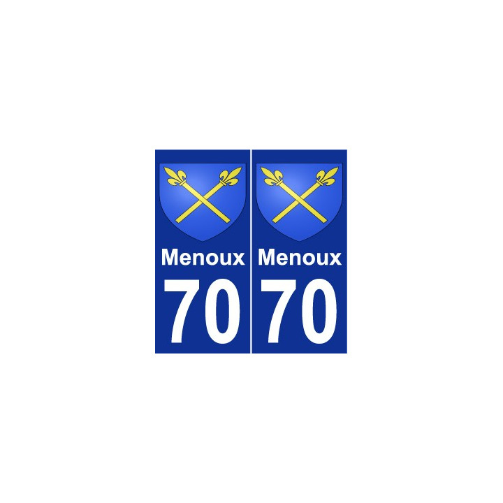 70 Menoux blason autocollant plaque stickers ville