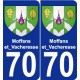 70 Moffans_et_Vacheresse wappen aufkleber typenschild aufkleber stadt