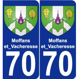 70 Moffans_et_Vacheresse blason autocollant plaque stickers ville