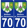 70 Moffans_et_Vacheresse coat of arms sticker plate stickers city