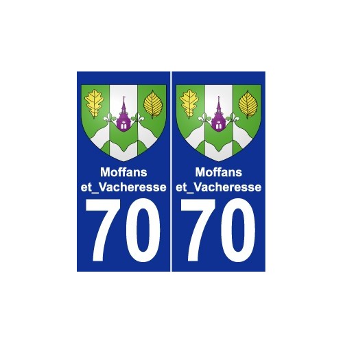 70 Moffans_et_Vacheresse stemma adesivo piastra adesivi città