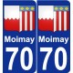 70 Moimay wappen aufkleber typenschild aufkleber stadt