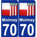 70 Moimay blason autocollant plaque stickers ville