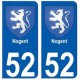 52 Nogent blason autocollant plaque stickers ville