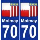 70 Moimay blason autocollant plaque stickers ville