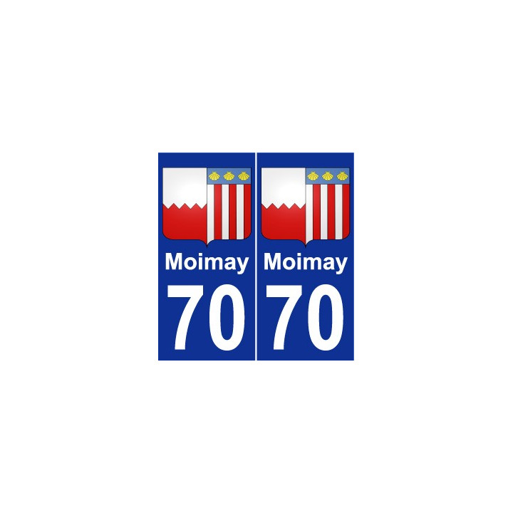 70 Moimay coat of arms sticker plate stickers city