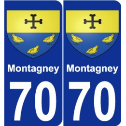 70 Montagney coat of arms sticker plate stickers city