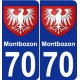 70 Montbozon blason autocollant plaque stickers ville