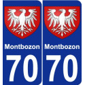70 Montbozon stemma adesivo piastra adesivi città