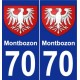 70 Montbozon blason autocollant plaque stickers ville