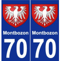 70 Montbozon stemma adesivo piastra adesivi città