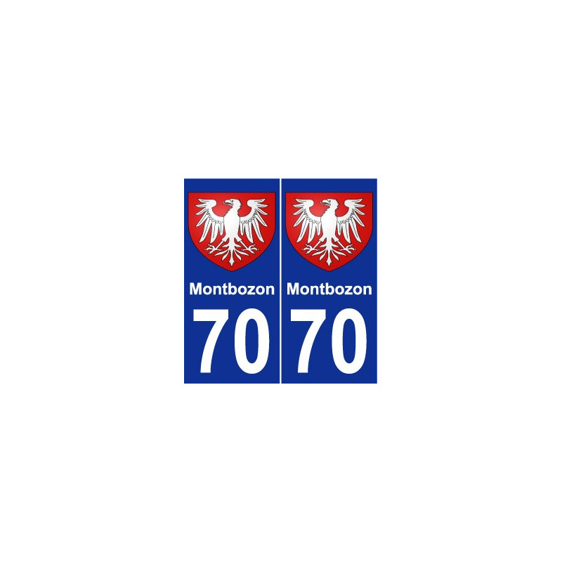 70 Montbozon stemma adesivo piastra adesivi città