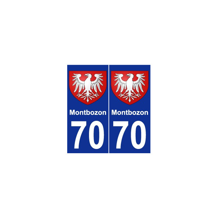 70 Montbozon coat of arms sticker plate stickers city