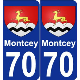 70 Montcey blason autocollant plaque stickers ville