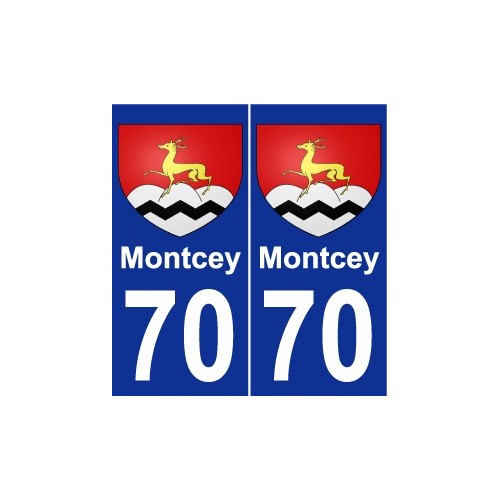 70 Montcey blason autocollant plaque stickers ville