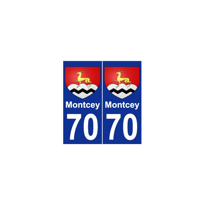 70 Montcey blason autocollant plaque stickers ville