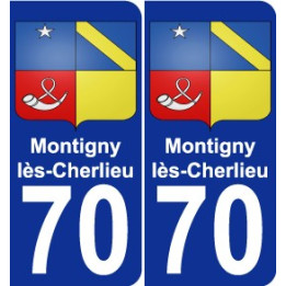 70 Montigny-lès-Cherlieu wappen aufkleber typenschild aufkleber stadt