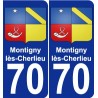 70 Montigny-lès-Cherlieu coat of arms sticker plate stickers city