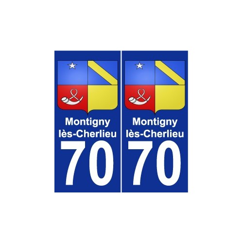 70 Montigny-lès-Cherlieu stemma adesivo piastra adesivi città