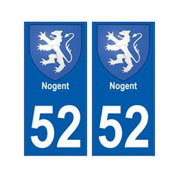 52 Nogent blason autocollant plaque stickers ville